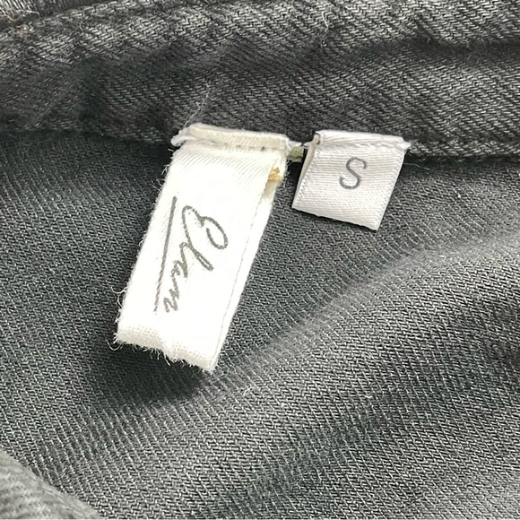 Elan All You Need is Love Dawn Utility Jacket Button Down oversized black size S - Picture 6 of 8